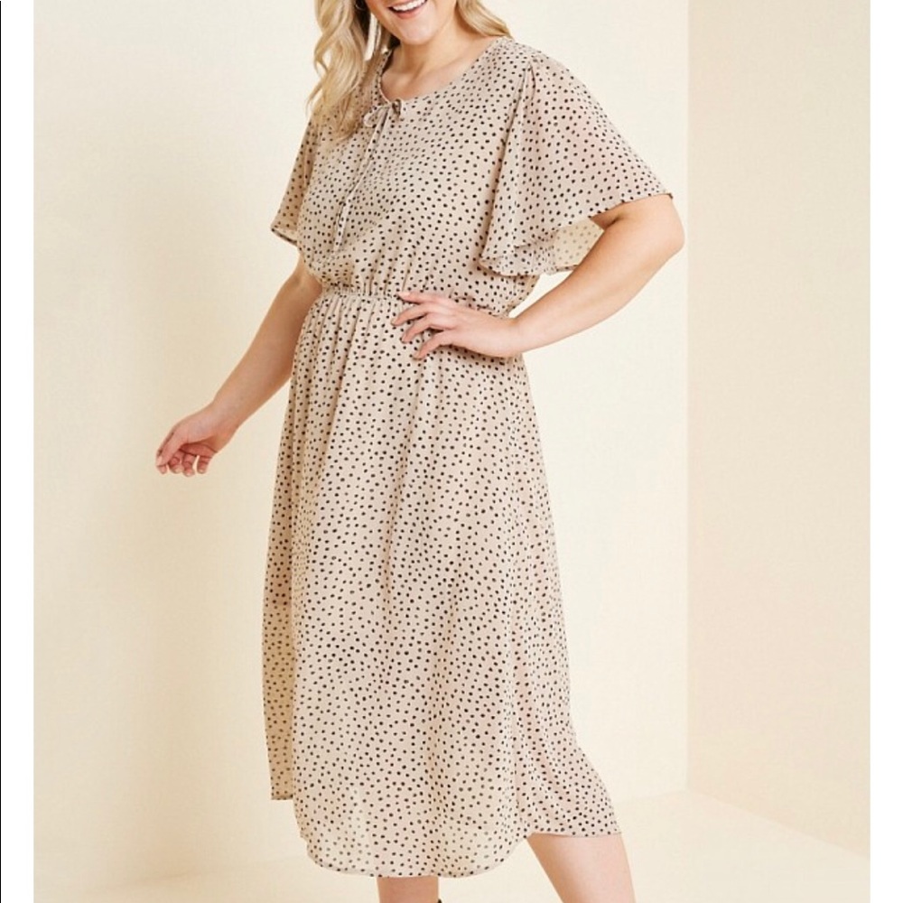 Dotted Midi Dress
